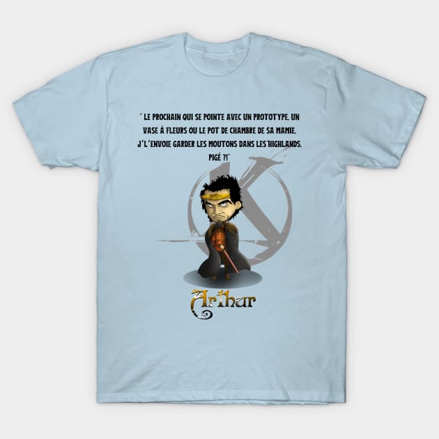 The next one who shows up with a prototype, a flower vase or his grandma's chamber pot, I'm sending him to herd the sheep in the Highlands, get it ?! T-Shirt by Panthox